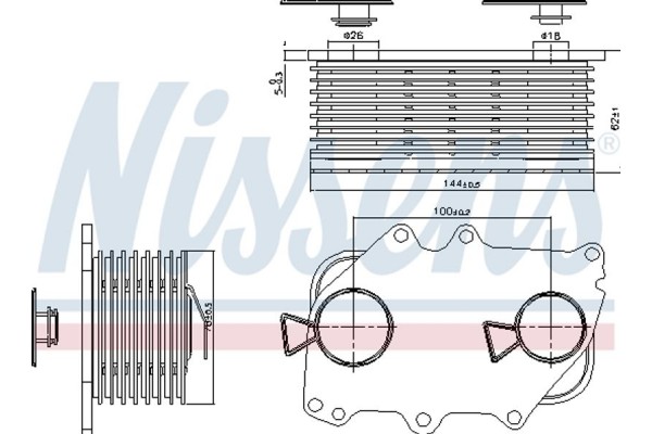 Nissens Ψυγείο λαδιού, Λάδι Κινητήρα - 91137