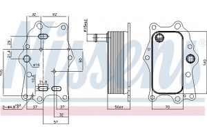 Nissens Ψυγείο λαδιού, Λάδι Κινητήρα - 91165