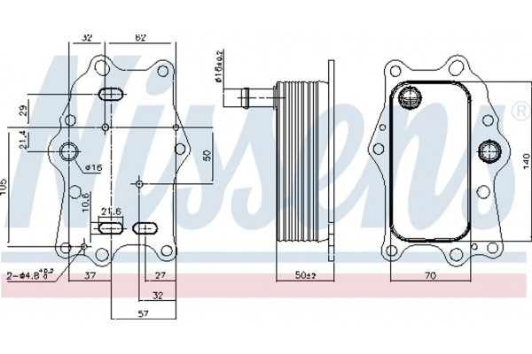 Nissens Ψυγείο λαδιού, Λάδι Κινητήρα - 91165