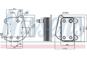 Nissens Ψυγείο λαδιού, Λάδι Κινητήρα - 91166