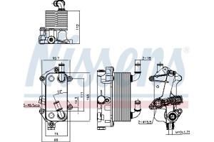 Nissens Ψυγείο λαδιού, Λάδι Κινητήρα - 91182
