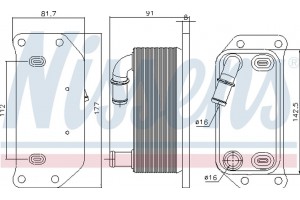 Nissens Ψυγείο λαδιού, Λάδι Κινητήρα - 91188