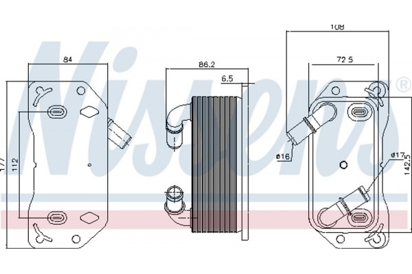 Nissens Ψυγείο λαδιού, Λάδι Κινητήρα - 91189