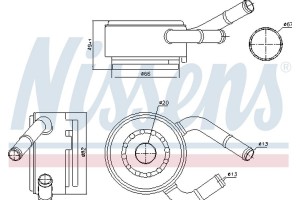 Nissens Ψυγείο λαδιού, Λάδι Κινητήρα - 91190