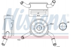 Nissens Ψυγείο λαδιού, Λάδι Κινητήρα - 91192