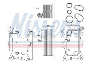 Nissens Ψυγείο λαδιού, Λάδι Κινητήρα - 91198