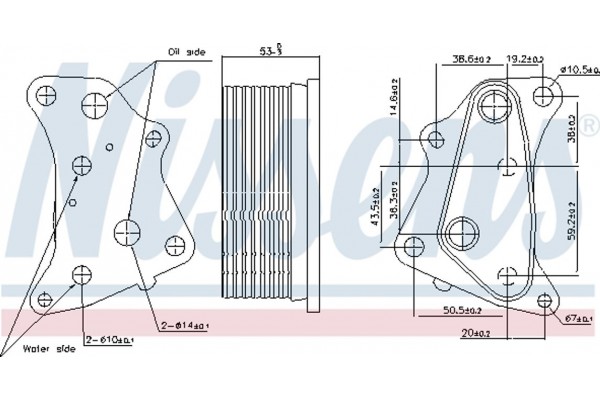 Nissens Ψυγείο λαδιού, Λάδι Κινητήρα - 91202