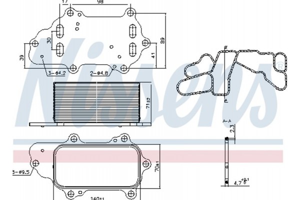 Nissens Ψυγείο λαδιού, Λάδι Κινητήρα - 91225