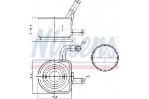 Nissens Ψυγείο λαδιού, Λάδι Κινητήρα - 91230