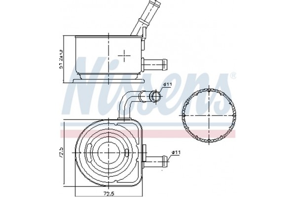 Nissens Ψυγείο λαδιού, Λάδι Κινητήρα - 91230