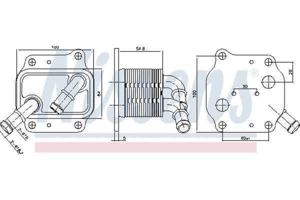 Nissens Ψυγείο λαδιού, Λάδι Κινητήρα - 91231