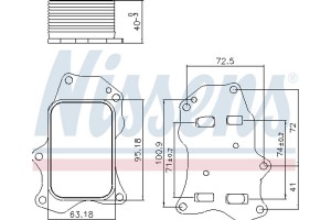 Nissens Ψυγείο λαδιού, Λάδι Κινητήρα - 91234