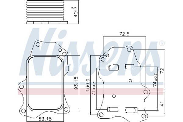 Nissens Ψυγείο λαδιού, Λάδι Κινητήρα - 91234