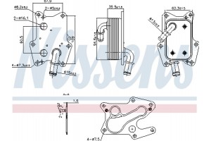 Nissens Ψυγείο λαδιού, Λάδι Κινητήρα - 91239