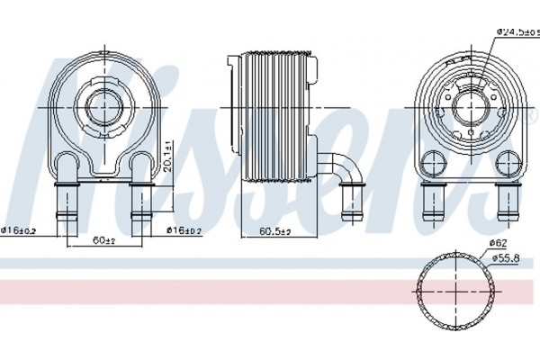 Nissens Ψυγείο λαδιού, Λάδι Κινητήρα - 91249