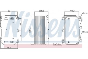 Nissens Ψυγείο λαδιού, Λάδι Κινητήρα - 91253