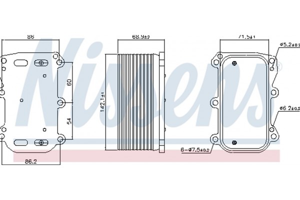 Nissens Ψυγείο λαδιού, Λάδι Κινητήρα - 91253