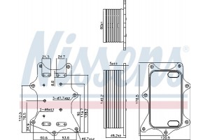 Nissens Ψυγείο λαδιού, Λάδι Κινητήρα - 91275