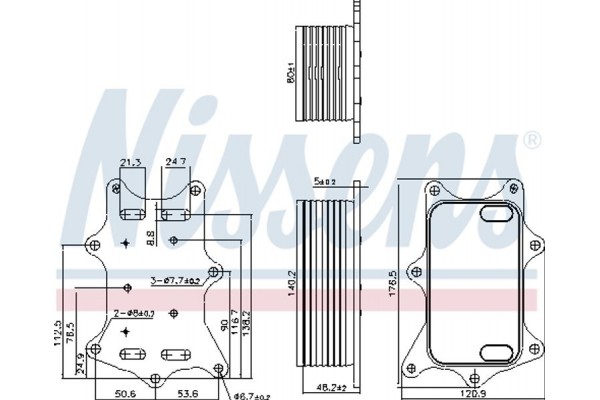 Nissens Ψυγείο λαδιού, Λάδι Κινητήρα - 91275