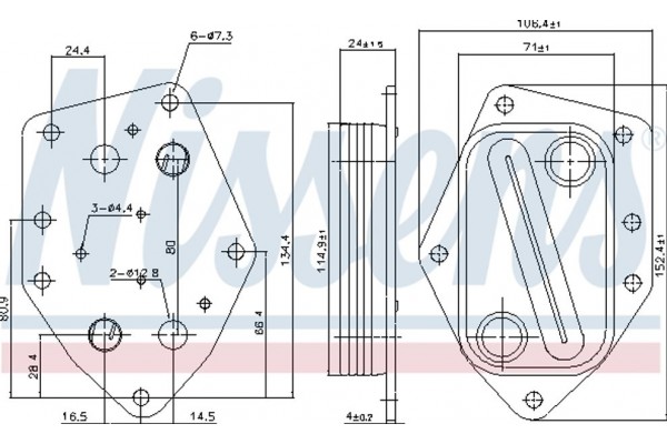 Nissens Ψυγείο λαδιού, Λάδι Κινητήρα - 91296