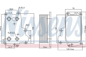 Nissens Ψυγείο λαδιού, Λάδι Κινητήρα - 91297