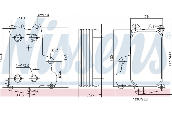 Nissens Ψυγείο λαδιού, Λάδι Κινητήρα - 91297
