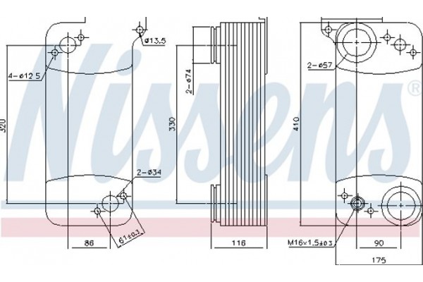 Nissens Ψυγείο λαδιού, Retarder - 90768