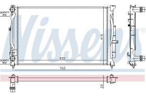 Nissens Ψυγείο, Ψύξη Κινητήρα - 60308A