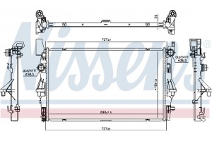 Nissens Ψυγείο, Ψύξη Κινητήρα - 606021