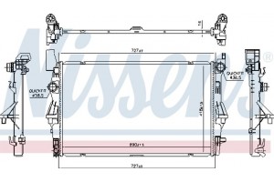 Nissens Ψυγείο, Ψύξη Κινητήρα - 606022