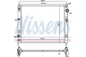 Nissens Ψυγείο, Ψύξη Κινητήρα - 606119