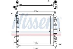 Nissens Ψυγείο, Ψύξη Κινητήρα - 606129