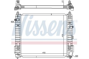Nissens Ψυγείο, Ψύξη Κινητήρα - 606139