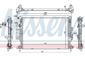 Nissens Ψυγείο, Ψύξη Κινητήρα - 606215