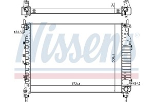 Nissens Ψυγείο, Ψύξη Κινητήρα - 606255
