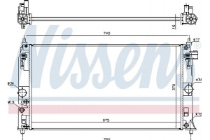 Nissens Ψυγείο, Ψύξη Κινητήρα - 606543