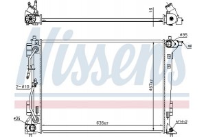 Nissens Ψυγείο, Ψύξη Κινητήρα - 606604