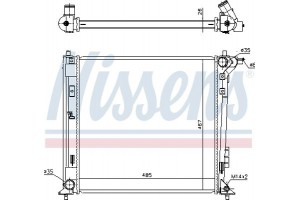 Nissens Ψυγείο, Ψύξη Κινητήρα - 606605