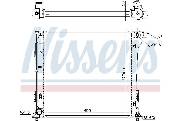 Nissens Ψυγείο, Ψύξη Κινητήρα - 606671