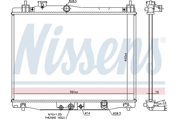 Nissens Ψυγείο, Ψύξη Κινητήρα - 606707