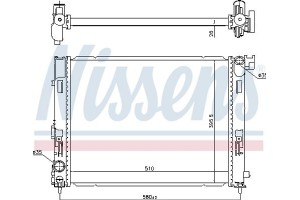 Nissens Ψυγείο, Ψύξη Κινητήρα - 606725