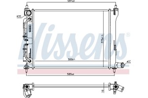 Nissens Ψυγείο, Ψύξη Κινητήρα - 606732