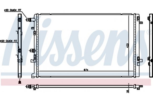 Nissens Ψυγείο, Ψύξη Κινητήρα - 606762