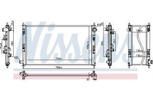 Nissens Ψυγείο, Ψύξη Κινητήρα - 606855