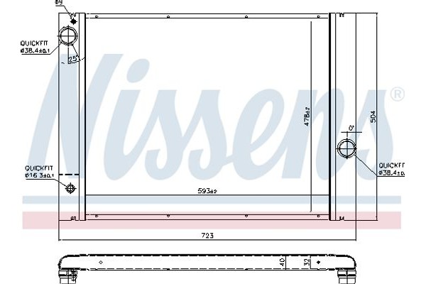 Nissens Ψυγείο, Ψύξη Κινητήρα - 60763