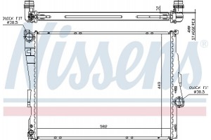 Nissens Ψυγείο, Ψύξη Κινητήρα - 60782A