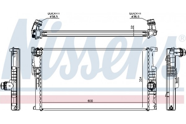 Nissens Ψυγείο, Ψύξη Κινητήρα - 60816