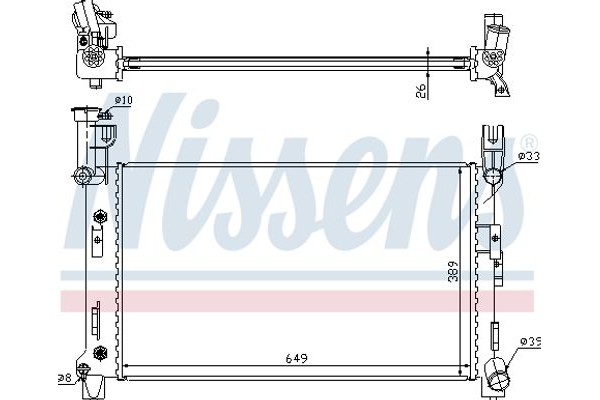 Nissens Ψυγείο, Ψύξη Κινητήρα - 60996A