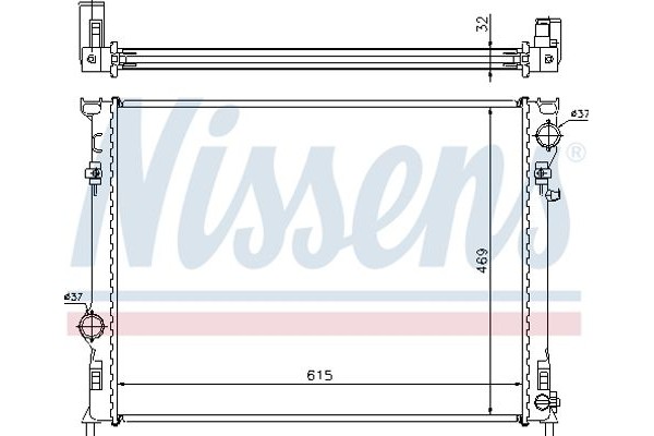 Nissens Ψυγείο, Ψύξη Κινητήρα - 61014A