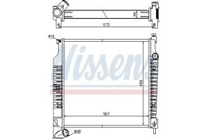 Nissens Ψυγείο, Ψύξη Κινητήρα - 61021A